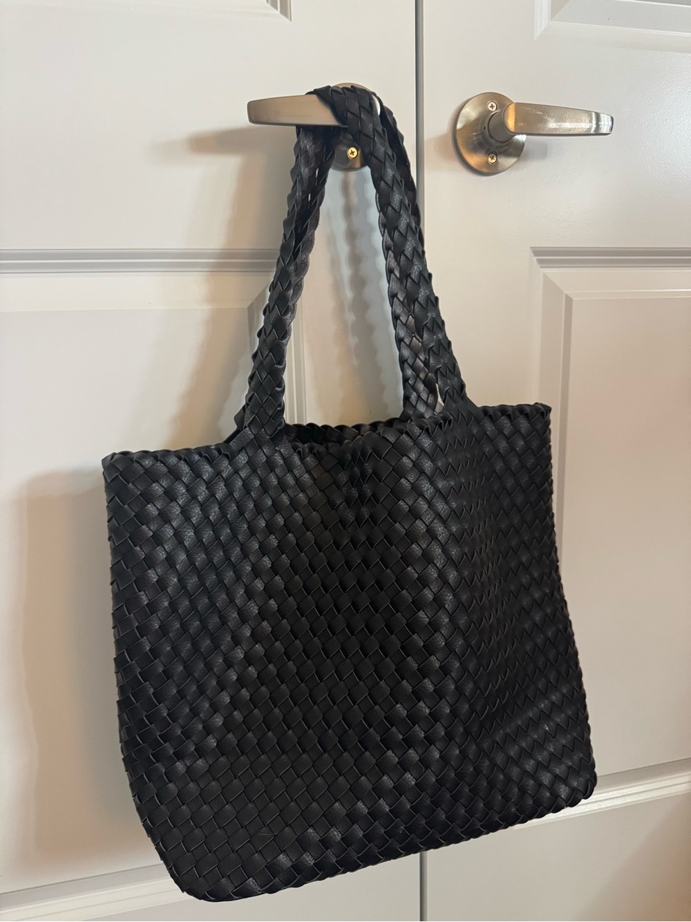 Ilse Jacobsen Black Woven Tote Bag